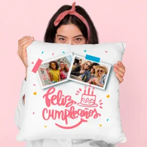 Cojín personalizado Feliz Cumpleaños