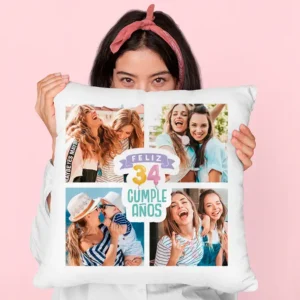 cojín feliz cumpleaños