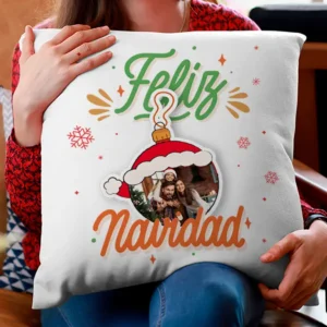 cojín personalizado feliz naviada