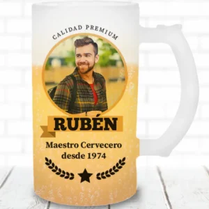 jarra cerveza con foto