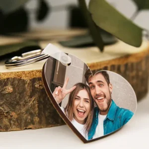 llavero personalizado con forma de corazón