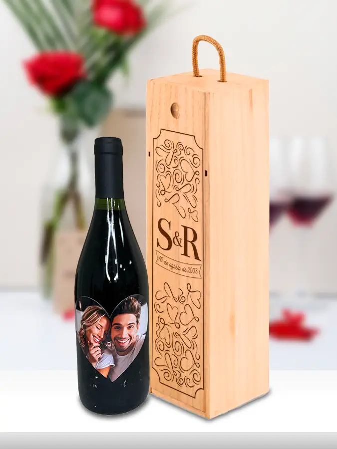 caja de vino personalizada