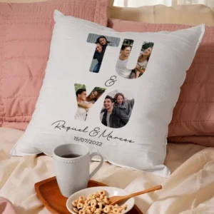 Cojín Personalizado con  Fotos y Nombres Tú y Yo