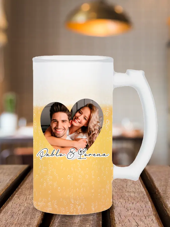jarra personalizada de cerveza