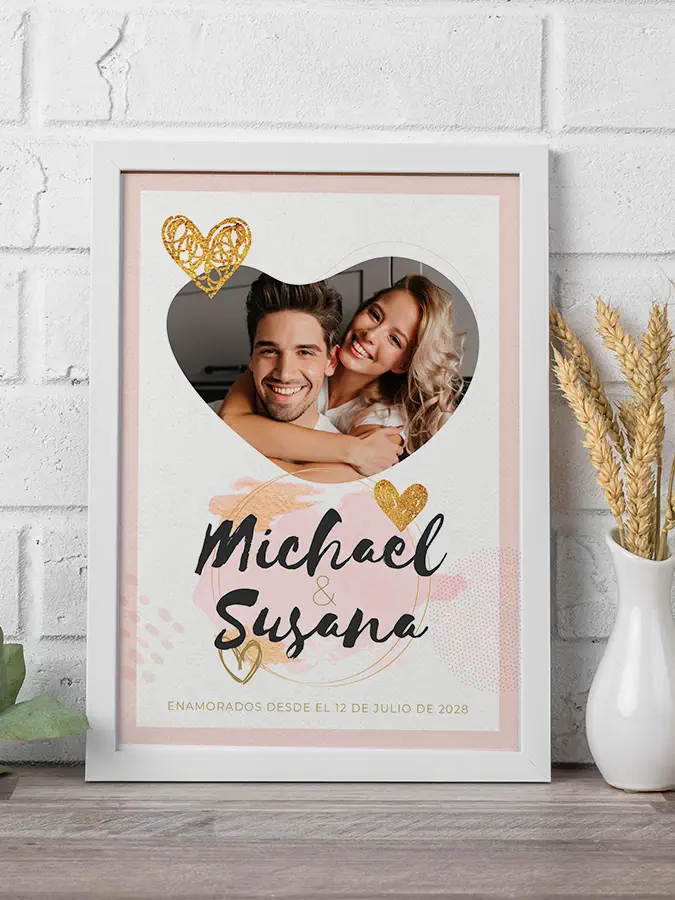 lamina personalizada con foto para parejas