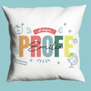 Regalo para profesores. Cojín personalizado