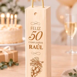 regalo de cumpleaños caja de vino
