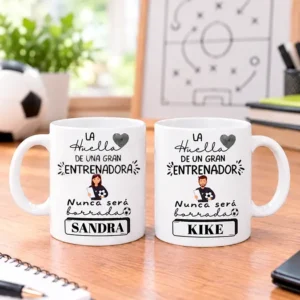 Taza para Entrenador de Fútbol Personalizada con Nombre